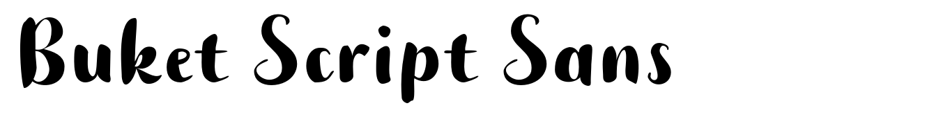 Buket Script Sans